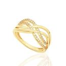 Anel Orgânico Liso Banhado a Ouro 18K