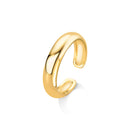 Anel Três Aros Banhado a Ouro 18K