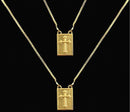 Escapulário Masculino Crucifixo Banhado a Ouro 18K