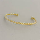 Bracelete Aro Torcido Banhado a Ouro 18K