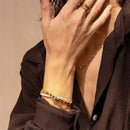 Bracelete Romano com Zircônias Banhado a Ouro 18K