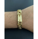 Pulseira Grumet Dupla Banhada a Ouro 18K 21 cm
