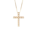 Colar Crucifixo Cravejado com Zircônias Banhado a Ouro 18K