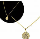 Colar Masculino Medalha São Bento Banhado a Ouro 18K