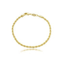 Pulseira Cordão Baiano 4mm Banhada a Ouro 18K