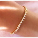 Pulseira Riviera com Zircônias Banhada a Ouro 18K