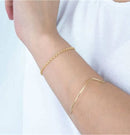 Pulseira Elo Português 5 mm Banhada a Ouro 18K 21 cm