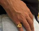 Anel Masculino Faixa Lisa 6 mm Banhado a Ouro 18K