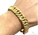 Pulseira Masculina Malha Fita Banhada a Ouro 18K