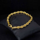 Pulseira Elo Trançado Banhada a Ouro 18K