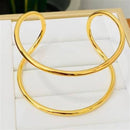 Bracelete Orgânico Ajustável Banhado a Ouro 18K