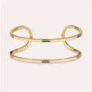 Bracelete Geométrico Vazado Banhado a Ouro 18K