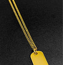 Colar Masculino Placa Militar Banhado a Ouro 18K