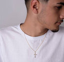 Colar Masculino Crucifixo Banhado a Ouro 18K