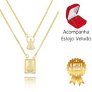 Escapulário Nossa Senhora Aparecida Banhado a Ouro 18K