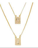 Escapulário Masculino Nossa Senhora do Carmo Banhado a Ouro 18K